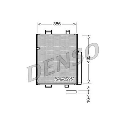 Kuva DENSO DCN35001 Ilmastoinnin Lauhdutin Vedenerottimella 386x435x16 R 134a 386