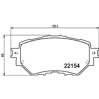 Kuva HELLA 8DB 355 032 091 Jarrupalat Ei kulumisenilmaisimelle Tarvikkeilla MAZDA: 3 Hatchback, Sedan