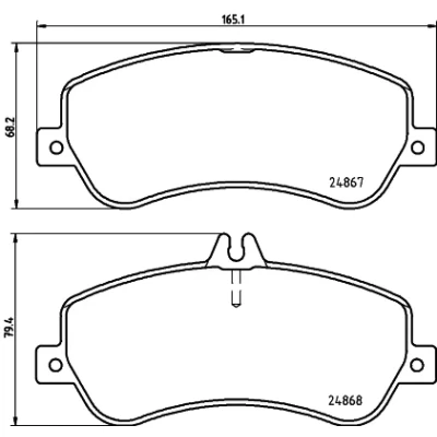 Kuva HELLA 8DB 355 014 221 Jarrupalat Kulumisenilmaisemelle Jarrusatulan ruuveilla Tarvikkeilla MERCEDES BENZ: GLK
