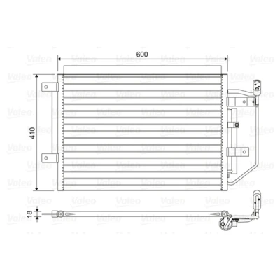 Kuva VALEO 822556 Ilmastoinnin Lauhdutin Vedenerottimella Alumiini 410 MITSUBISHI: COLT 6