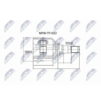 Kuva NTY NPW TY 022 Vetonivel Vaihteiston puoli TOYOTA: Avensis I Farmari, Sedan, Corolla VIII FX Hatchback