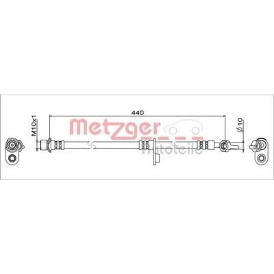 Kuva METZGER 4111649 Jarruletku Taka akseli, vasen 440 TOYOTA: Yaris I Hatchback