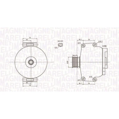 Kuva MAGNETI MARELLI 063731908010 Laturi 12V 150A MERCEDES BENZ: C sarja T modell, Sedan, E modell