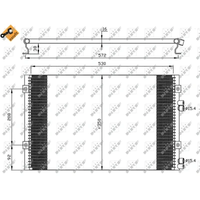 Kuva NRF EASY FIT 35608 Ilmastoinnin Lauhdutin Tiivisterenkaalla 15,5 530