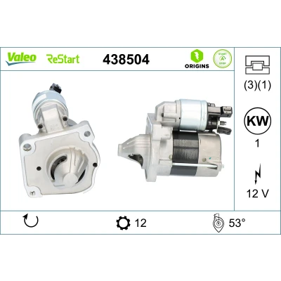 Kuva VALEO 438504 Starttimoottori 12 1