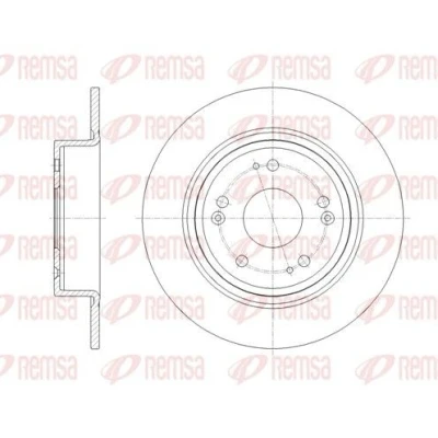 Kuva REMSA Jarrulevy HONDA: CIVIC 8, Accord 7 Limousine Taka akseli 282, 282mm 9mm 5 114,3mm täysi 61811.00 42510T7A000,42510T7JH00,42510T7WA02 Jarrulevyt