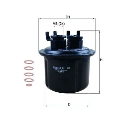 Kuva MAHLE ORIGINAL KL 1050D Polttoainesuodatin Letkusuodatin HONDA: CIVIC 4 Hatchback, CRX 2