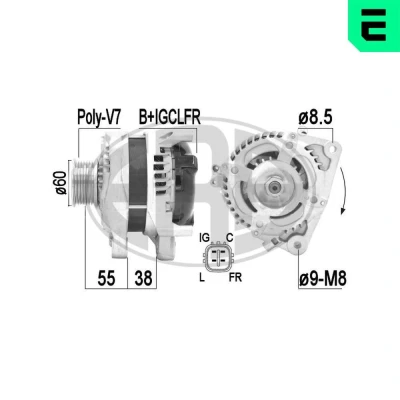 Kuva Laturi HONDA ACCORD VIII, Kombi CR V III OE 31100 RZP G01, CSF37