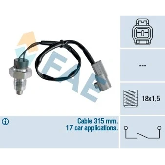 Kuva Kytkin, peruutusvalo CITROËN C1, PEUGEOT 107, TOYOTA AURIS, AYGO, YARIS OE 2257.51, 2257.54, 84210 52010