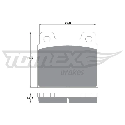 Kuva TOMEX brakes TX 10 18 Jarrupalat MERCEDES BENZ: /8 Sedan, S sarja OPEL: Rekord C Coupe, VOLKSWAGEN: TRANSPORTER 2 Bus
