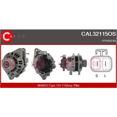 Kuva CASCO CAL15134AS Laturi 12V 120A RENAULT: MASTER 2 Kasten, LAGUNA 2, Pritsche/Fahrgestell, VOLVO: S40 I, V40 Farmari, OPEL: Vivaro A Combi