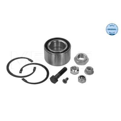 Kuva MEYLE 100 498 0046 Pyöränlaakerit etuakseli molemminpuoleinen Asennusmateriaalilla ORIGINAL Quality 62 Kuulalaakeri VOLKSWAGEN: Polo I Hatchback