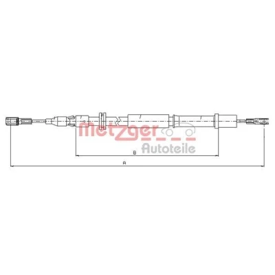 Kuva METZGER 10.9832 Käsijarruvaijeri 1167/900 COFLE MERCEDES BENZ: Vito Van, Bussi, V sarja