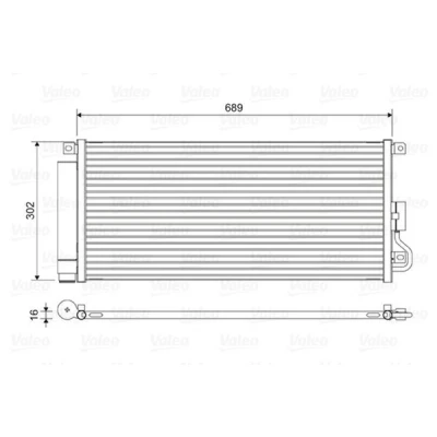 Kuva VALEO 822592 Ilmastoinnin Lauhdutin Vedenerottimella Alumiini 302 OPEL: Mokka / X
