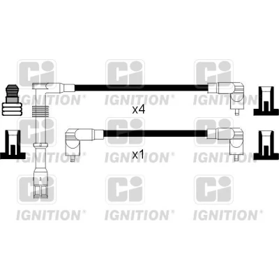 Kuva QUINTON HAZELL XC438 Sytytysjohto CI VOLKSWAGEN: GOLF 3, 2, Passat B3/B4 Sedan, SEAT: Ibiza 2