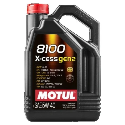 Kuva Motul 8100 X CESS GEN2 5W 40 4l Moottoriöljy 109775 BMW: 5 Sedan, 3 Touring, VOLKSWAGEN: Transporter 5, Multivan (7HM, Passat B6 Variant