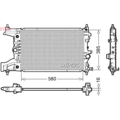 Kuva DENSO DRM20005 Jäähdytin 580 413 16