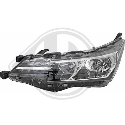 Kuva DIEDERICHS 6660183 Ajovaloumpio Vasen LED, HB3, H11 Päiväajovalolla (LED) Valokorkeussäätimen moottorilla