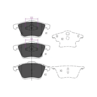 Kuva KAVO PARTS KBP 4553 Jarrupalat akustisella kulumavaroittimella MAZDA: 6 Sedan, Hatchback