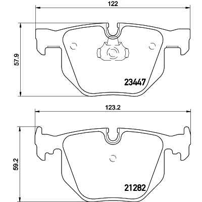Kuva HELLA 8DB 355 009 331 Jarrupalat Kulumisenilmaisemelle BMW: 7