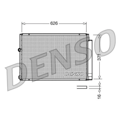 Kuva DENSO DCN50018 Ilmastoinnin Lauhdutin Vedenerottimella 626x371x16 R 134a 626