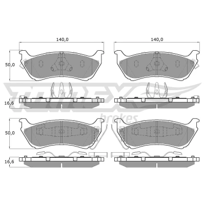 Kuva TOMEX brakes TX 12 84 Jarrupalat Taka akseli akustisella kulumavaroittimella MERCEDES BENZ: ML sarja