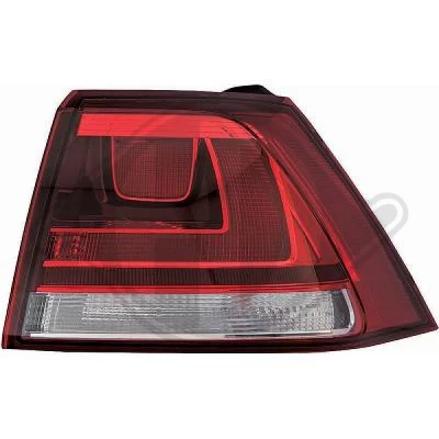 Kuva DIEDERICHS 2216094 Takavalot Oikea Uloin osa W21W Sävytetty VOLKSWAGEN: Golf 7
