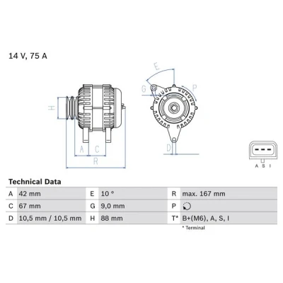 Kuva Laturi BOSCH 0 986 080 390