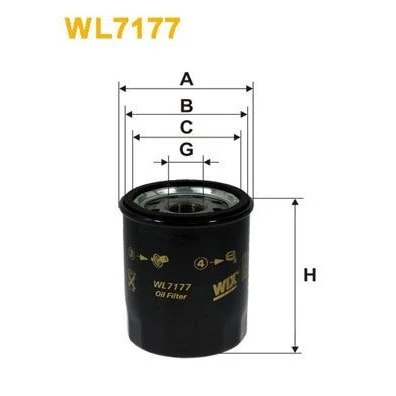 Kuva Öljynsuodatin WIX FILTERS WL7177