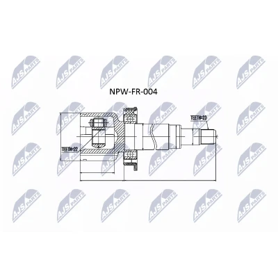 Kuva NTY NPW FR 004 Vetonivel Vaihteiston puoli FORD: Focus 2 Kombi, C Max, Max