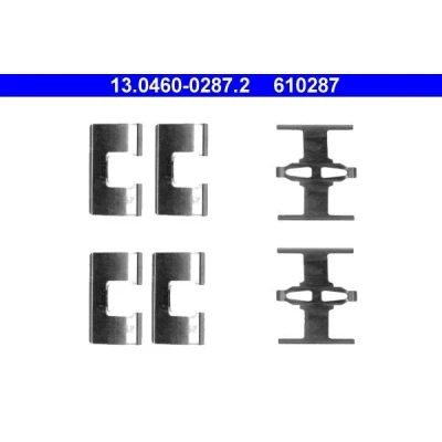 Kuva ATE 13.0460 0287.2 Tarvikesarja, Jarrupala Levyjarru HONDA: Prelude V, ACCORD 5 Coupe