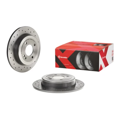 Kuva BREMBO XTRA LINE 08.C172.1X Jarrulevyt 262 10 4 täysi, reijitetty pinnoitettu Ruuveilla KIA: Rio 3, Stonic Hatchback, 4, HYUNDAI: i20 II Hatchback