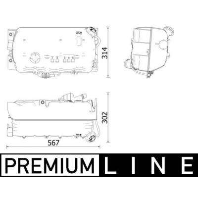 Kuva MAHLE ORIGINAL CRT 97 000P Paisuntasäiliö Ilman anturia