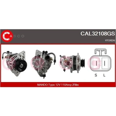 Kuva CASCO CAL15124GS Laturi 12V 75A FIAT: Grande Punto Hatchback, II Fiorino III Van / Farmari