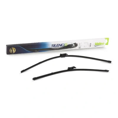 Kuva Pyyhkijänsulka Valeo Silencio X.trm, Flat Blade Set 574377 Edessä Rungottomat Top Lock VOLVO: V60 I, XC60 S80 II, BMW: X5