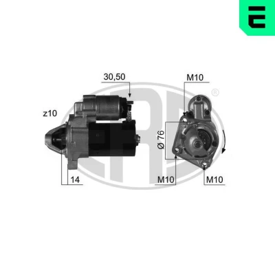 Kuva ERA 220411A Starttimoottori 12 1,1 10 FORD: FIESTA 5, KA Hatchback