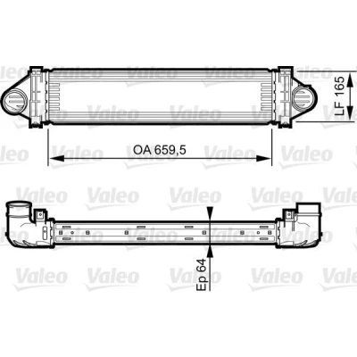 Kuva VALEO 818245 Välijäähdytin LAND ROVER: Freelander 2 SUV, VOLVO: V40 Hatchback, V70 3, FORD: MONDEO 4 Turnier