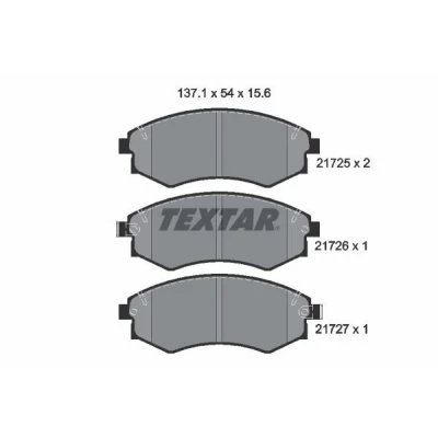 Kuva TEXTAR 2172502 Jarrupalat akustisella kulumavaroittimella SSANGYONG: Rexton / 2