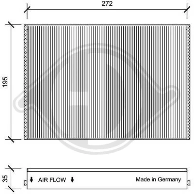 Kuva DIEDERICHS DCI1154 Raitisilmasuodatin Aktiivihiilisuodatin 282 195 35 Climate VOLVO: V70 3, V60 I, XC60 LAND ROVER: Freelander 2 SUV