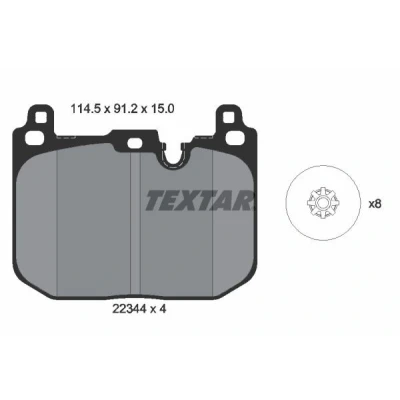 Kuva TEXTAR 2234401 Jarrupalat Kulumisenilmaisemelle Tarvikkeilla MINI: Hatchback, Clubman