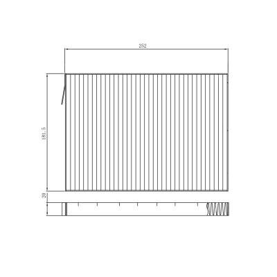 Kuva FEBI BILSTEIN 174257 Raitisilmasuodatin Aktiivihiilisuodatin 252 181,5 20 RENAULT: Koleos I