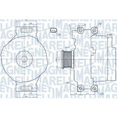 Kuva Laturi 14V 110A Magneti marelli 063731773010 bmw 1 [e81, e87], serie coupé [e82], 3 [e90] OE 12317521382, 12317521383, 12317521488