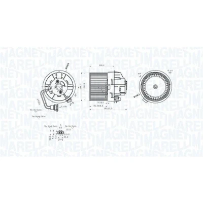 Kuva MAGNETI MARELLI 069412298010 Sähkömoottori, Sisätilanpuhallin 12V
