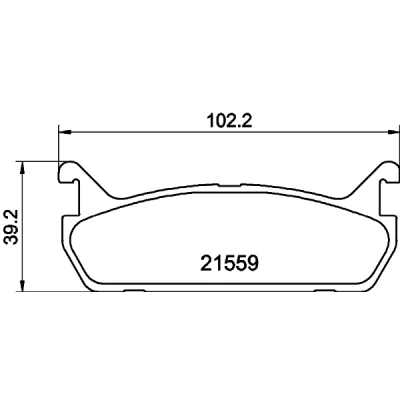 Kuva HELLA 8DB 355 016 601 Jarrupalat Ei kulumisenilmaisimelle MAZDA: MX 5 I, FAMILIA 4, 323 C IV Hatchback, SUZUKI: Baleno I Sedan, Farmari
