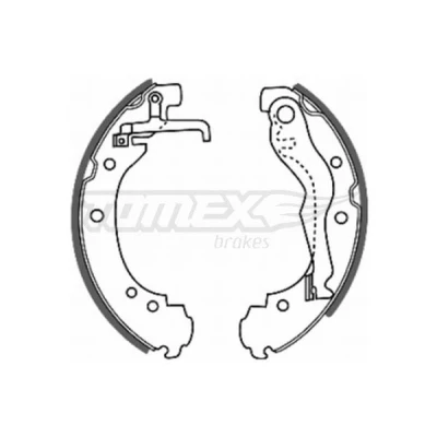 Kuva TOMEX brakes TX 20 47 Jarrukengät Taka akseli 268 56 VOLKSWAGEN: TRANSPORTER 4, 4 Bus
