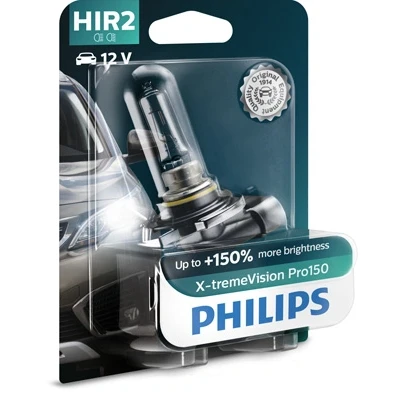Kuva Halogeenilamppu PHILIPS X tremeVision Pro150 HIR2 PX22d LAND ROVER, JEEP, INFINITI, DODGE, MITSUBISHI, CHEVROLET, TOYOTA, JAGUAR, OPEL, VAUXHALL, HY