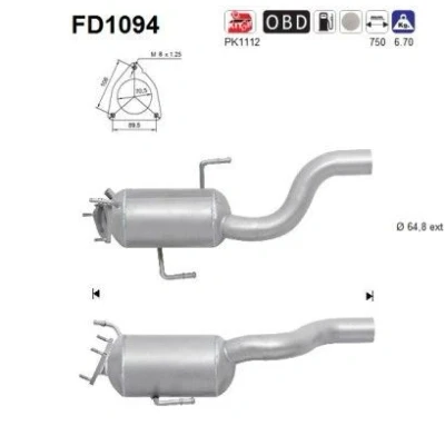 Kuva AS FD1094 Hiukkassuodatin Euro 5 Kordieriitti AUDI: Q7