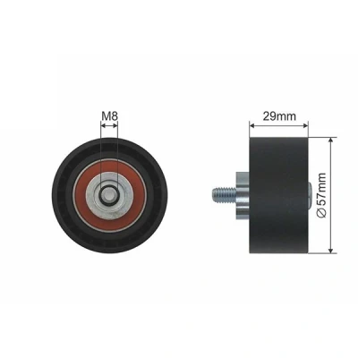 Kuva Ohjainrulla, hammashihna ALFA ROMEO, FIAT, LANCIA OE 10060382010000, 60607965, 60652129