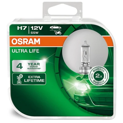Kuva OSRAM 64210ULT HCB Polttimo, kaukovalo H7 12V 55W 3800K Halogeeni BMW: 5 Sedan, Touring, 3 AUDI: Q7, A6 C7 A4 B8 Avant