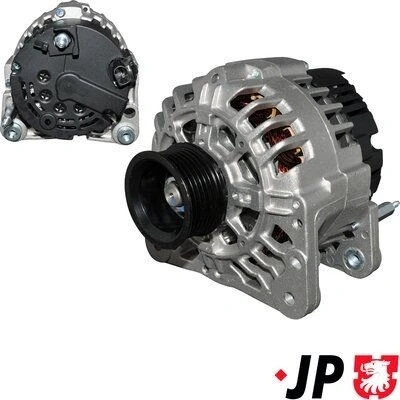 Kuva JP GROUP 1190105800 Laturi 14V 90A VOLKSWAGEN: Multivan 5 (7HM, Transporter 5, Golf 4, SEAT: Ibiza 3, Toledo 2 Limousine, AUDI: A3 Hatchback, TT Coupe